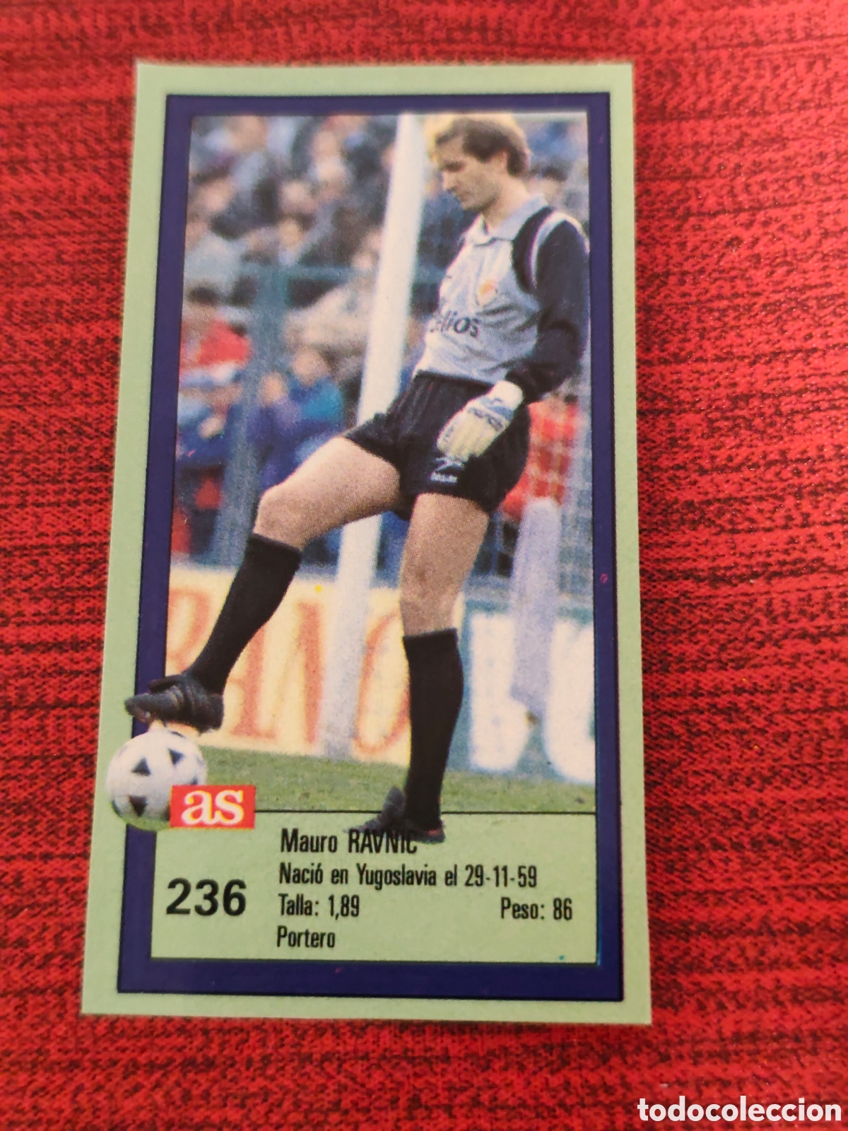 Cromos de f&uacute;tbol: 236 RAVNIC REAL VALLADOLID ASES DE LA LIGA 1989 1990 DIARIO AS