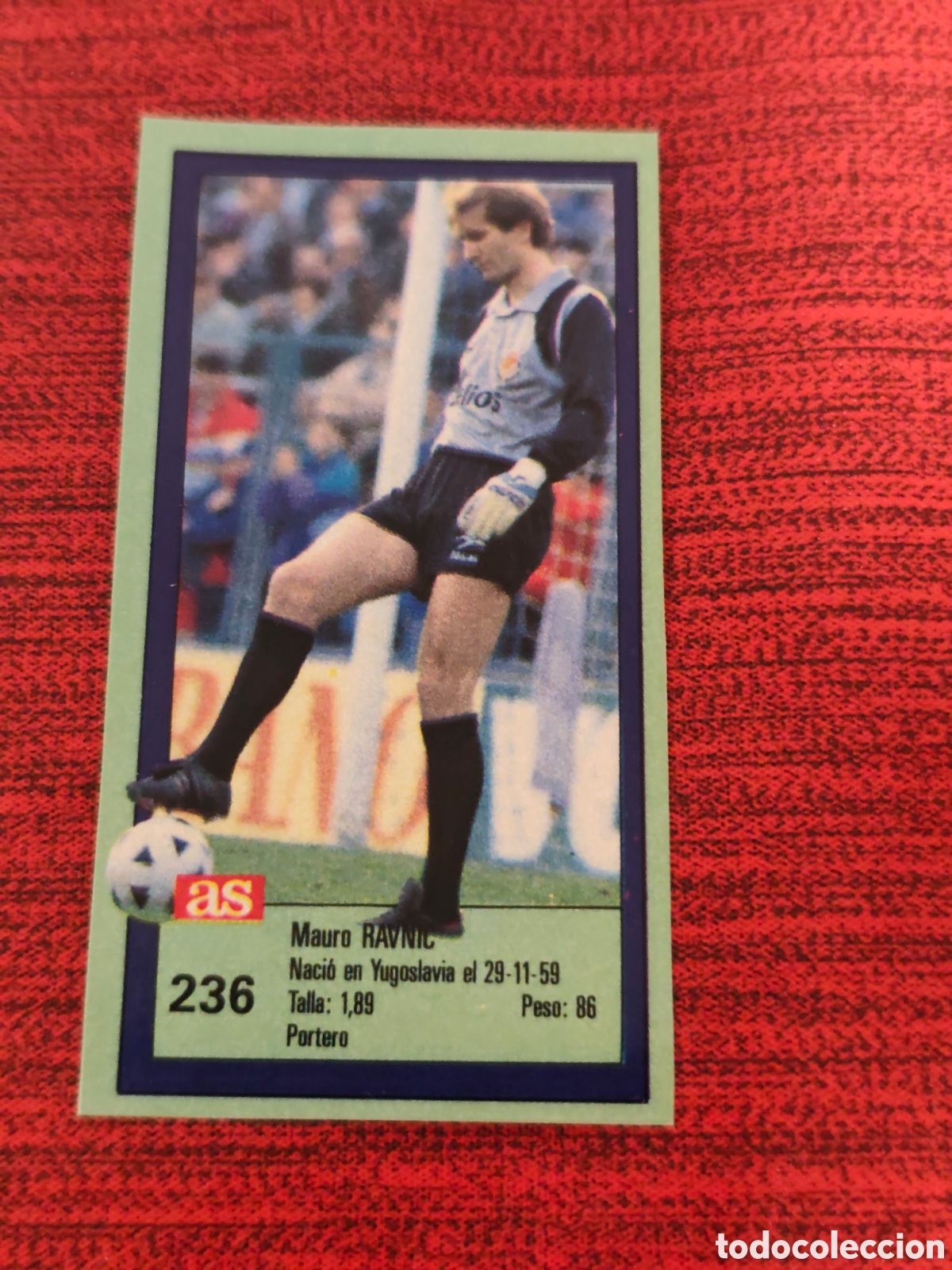 Cromos de f&uacute;tbol: 236 RAVNIC REAL VALLADOLID ASES DE LA LIGA 1989 1990 DIARIO AS