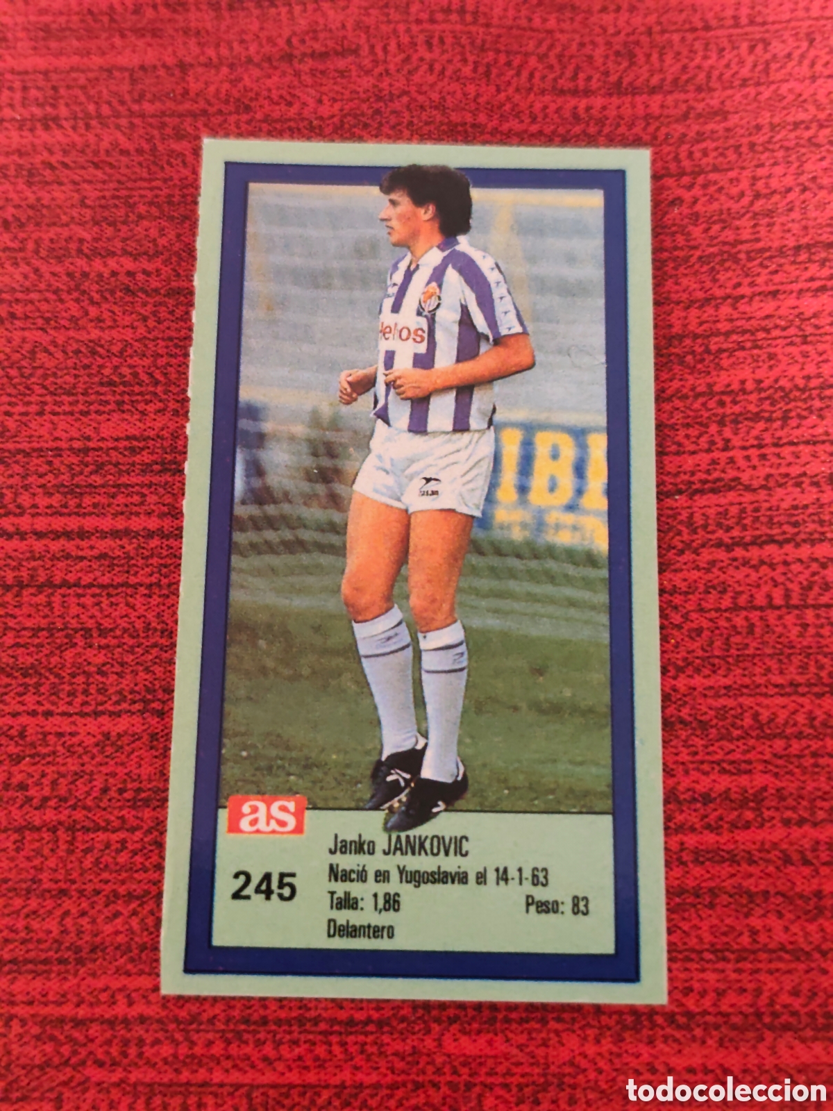 Cromos de f&uacute;tbol: 245 JANKOVIC REAL VALLADOLID ASES DE LA LIGA 1989 1990 DIARIO AS