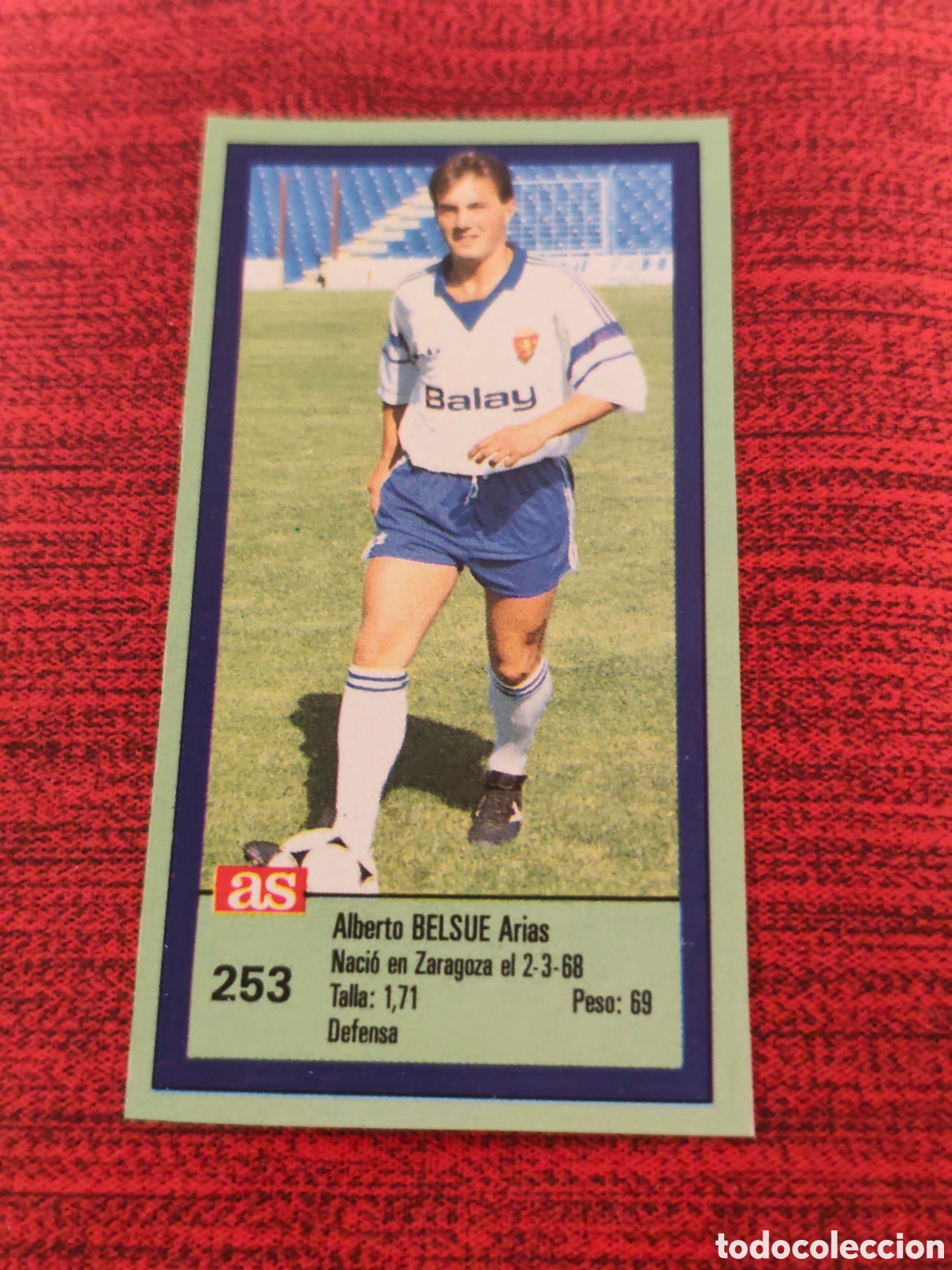 Cromos de f&uacute;tbol: 253 BELSUE REAL ZARAGOZA ASES DE LA LIGA 1989 1990 DIARIO AS