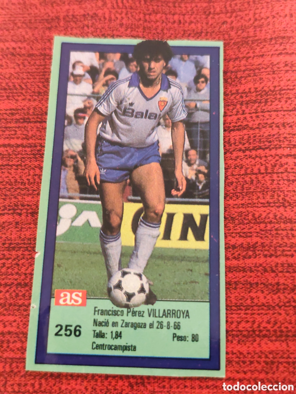 Cromos de f&uacute;tbol: 256 VILLARROYA REAL ZARAGOZA ASES DE LA LIGA 1989 1990 DIARIO AS