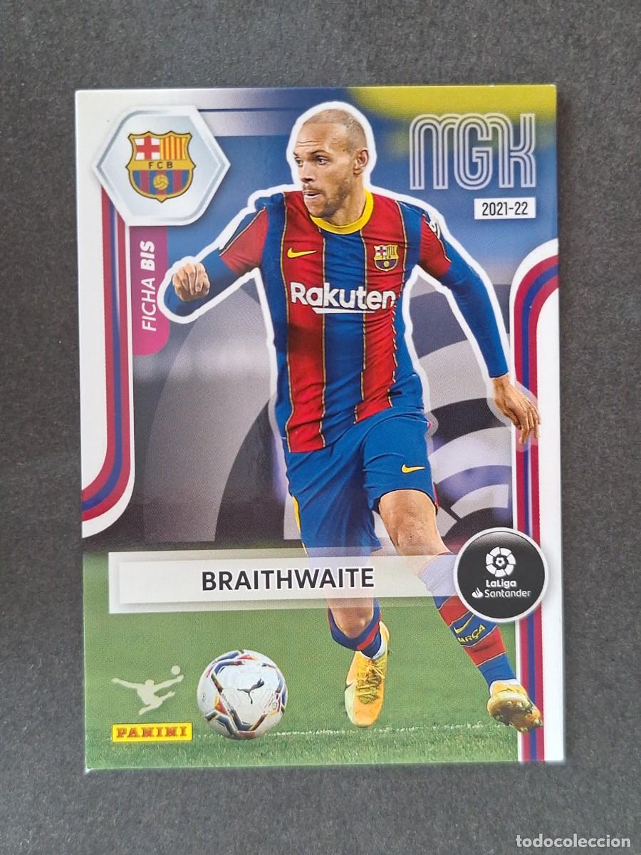 Cromos de f&uacute;tbol: LVM BRAITHWAITE F. C. BARCELONA 72 BIS PANINI MEGACRACKS 2021 2022 21 22