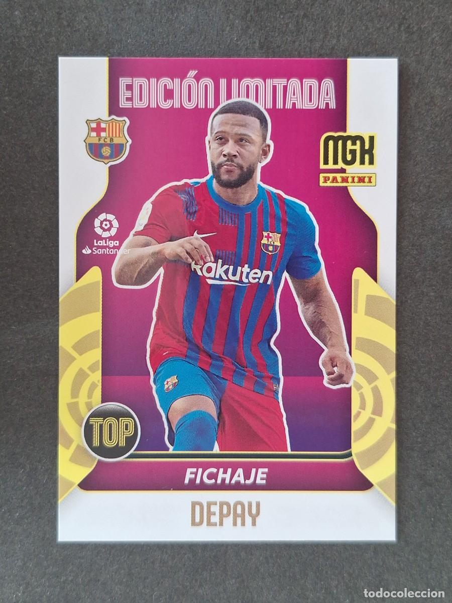 Cromos de f&uacute;tbol: LVM DEPAY F. C. BARCELONA TOP FICHAJE EDICON LIMITADA PANINI MEGACRACKS 2021 2022 21 22