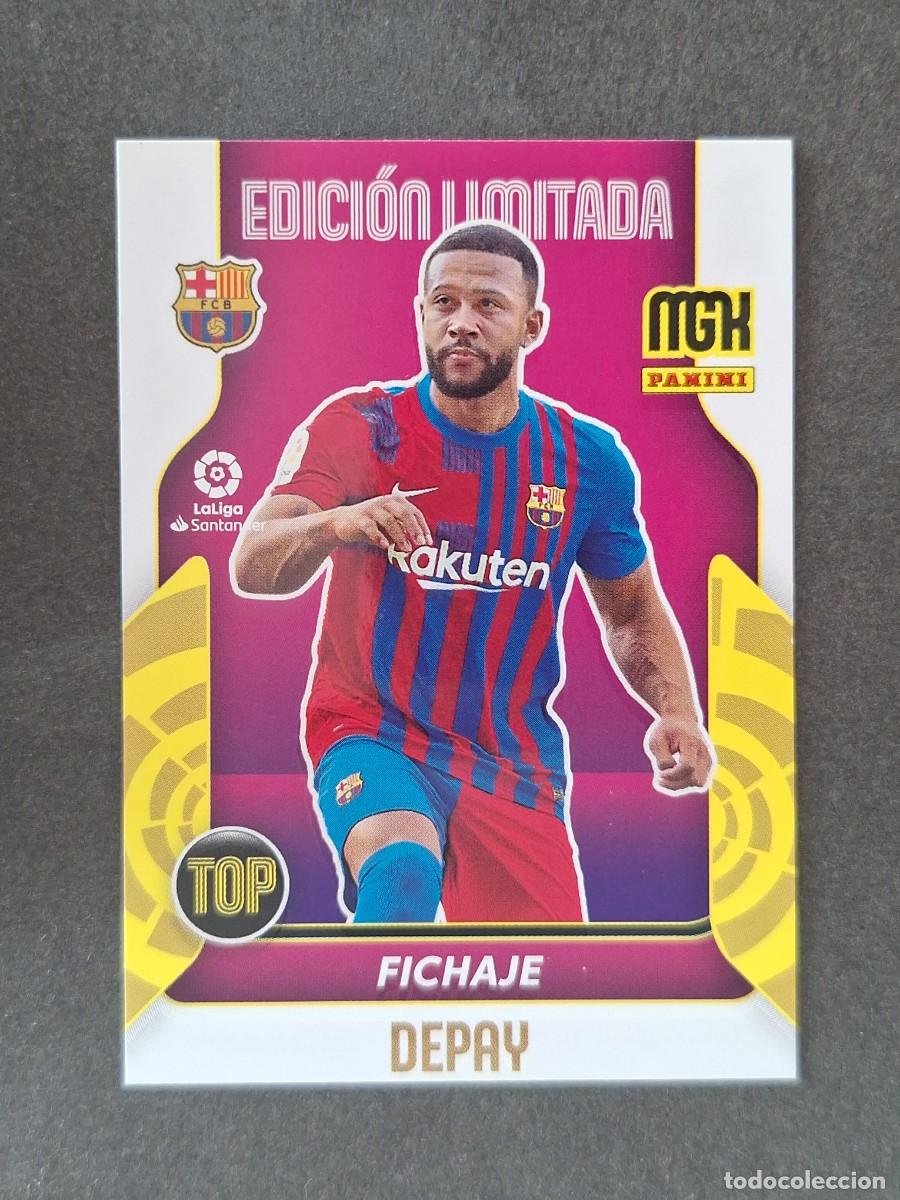 Cromos de f&uacute;tbol: LVM DEPAY F. C. BARCELONA TOP FICHAJE EDICON LIMITADA PANINI MEGACRACKS 2021 2022 21 22