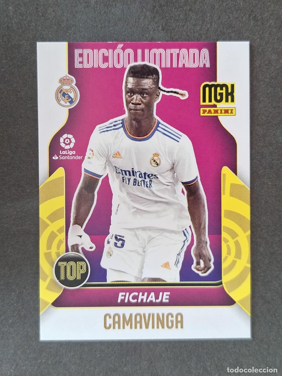 Cromos de f&uacute;tbol: LVM CAMAVINGA REAL MADRID TOP FICHAJE EDICON LIMITADA PANINI MEGACRACKS 2021 2022 21 22