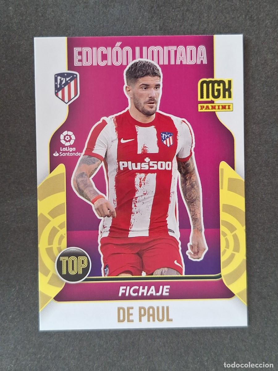 Cromos de f&uacute;tbol: LVM DE PAUL ATLETICO DE MADRID TOP FICHAJE EDICON LIMITADA PANINI MEGACRACKS 2021 2022 21 22