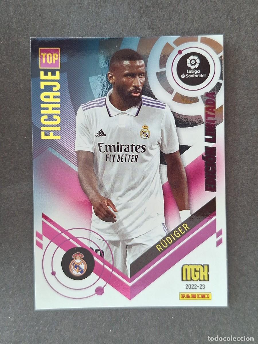 Cromos de f&uacute;tbol: LVM R&Uuml;DIGER REAL MADRID TOP FICHAJE EDICON LIMITADA PANINI MEGACRACKS 2021 2022 21 22