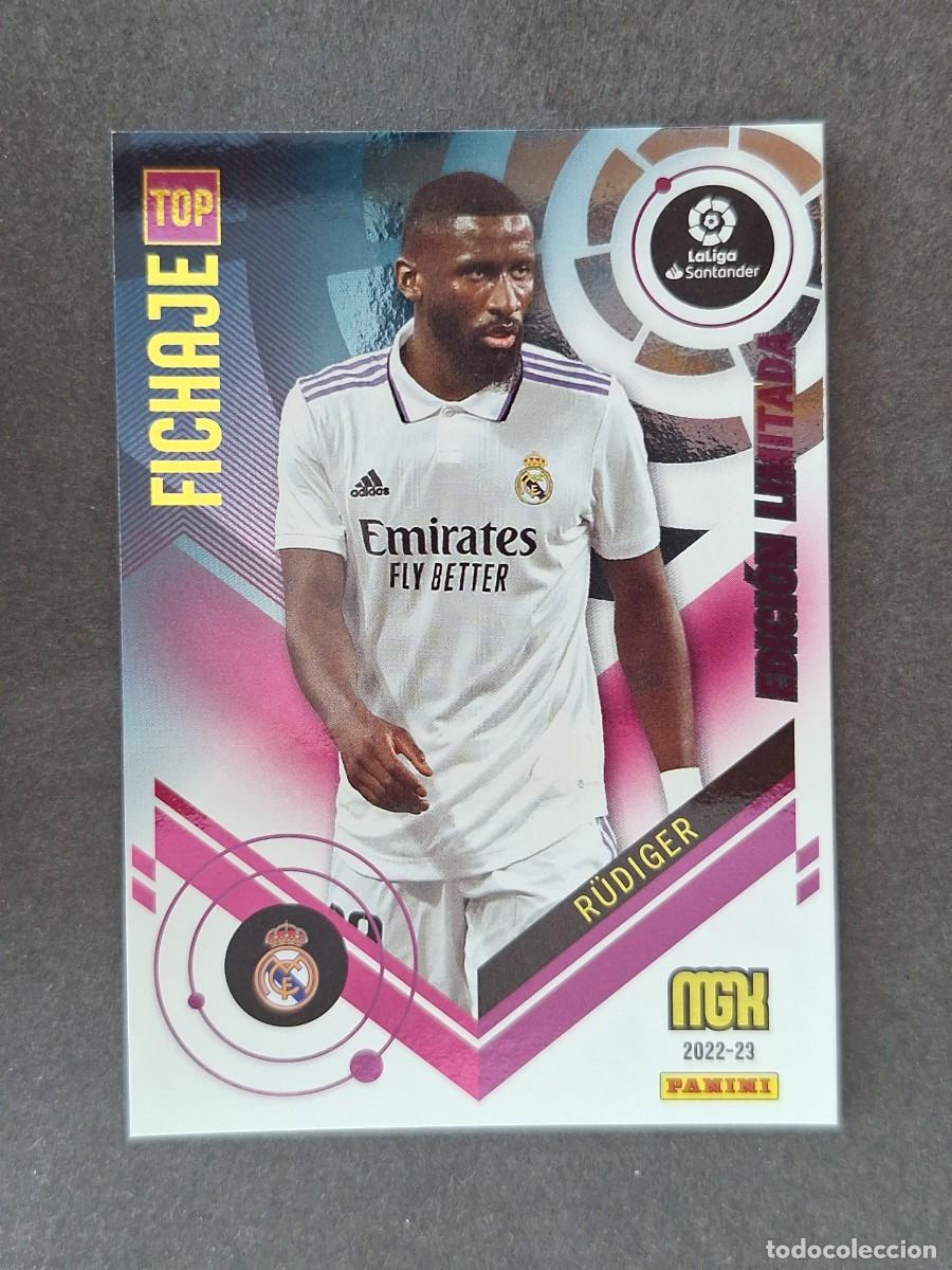 Cromos de f&uacute;tbol: LVM R&Uuml;DIGER REAL MADRID TOP FICHAJE EDICON LIMITADA PANINI MEGACRACKS 2021 2022 21 22