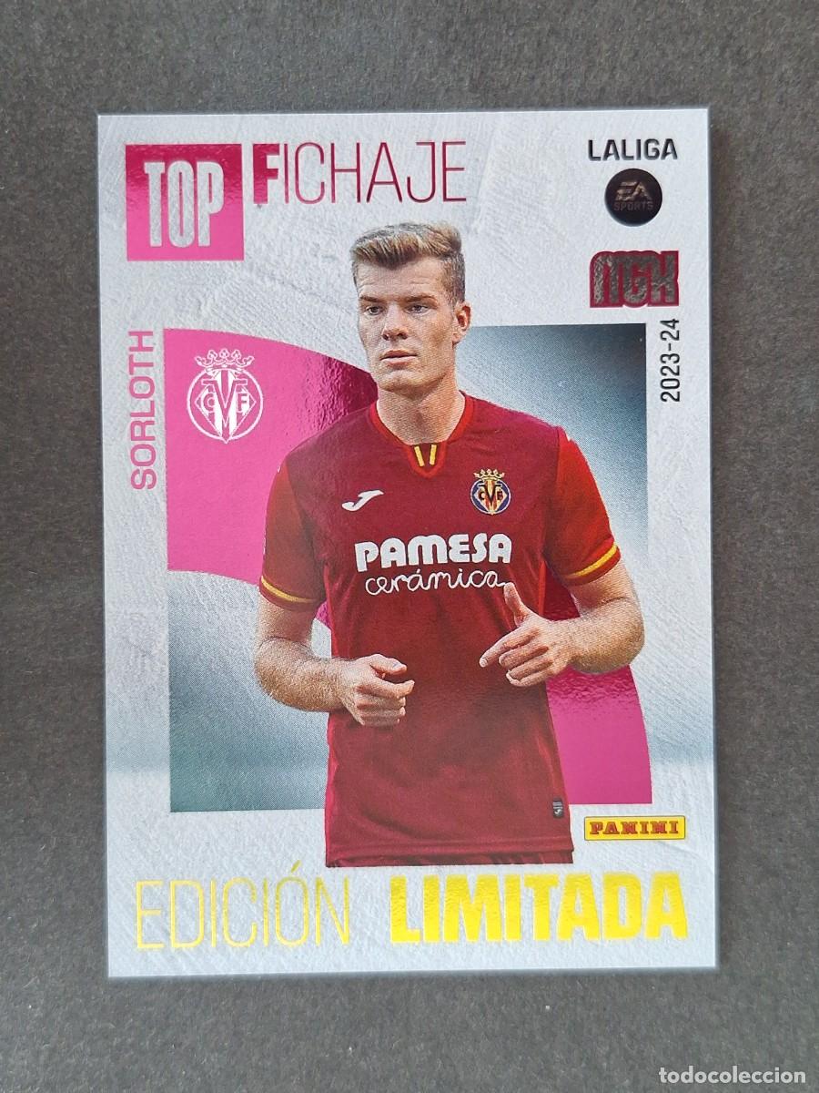 Cromos de f&uacute;tbol: LVM SORLOTH VILLARREAL C. F. TOP FICHAJE EDICION LIMITADA PANINI MEGACRACKS 2023 2024 23 24