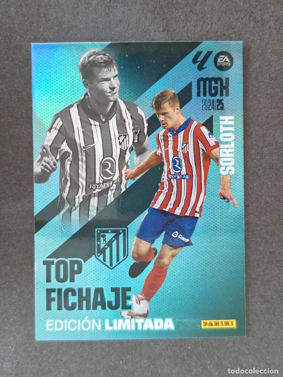 Cromos de f&uacute;tbol: LVM SOROLOTH ATLETICO DE MADRID TOP FICHAJE EDICION LIMITADA PANINI MEGACRACKS 2024 2025 24 25