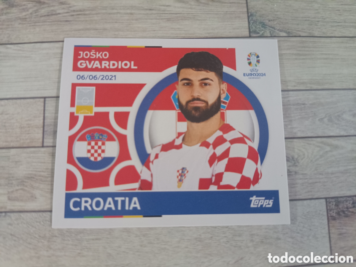 Cromos de f&uacute;tbol: CRO 9 JOSKO GVUARDIOL CROACIA CRO9 TOPPS STICKER GERMANY EURO 2024