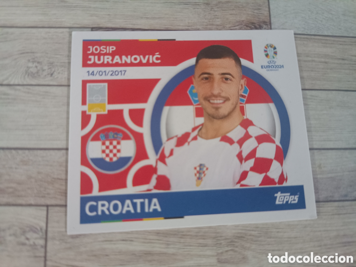 Cartes &agrave; collectionner de Football: CRO 11 JOSIP JURANOVIC CROACIA CRO11 TOPPS STICKER GERMANY EURO 2024