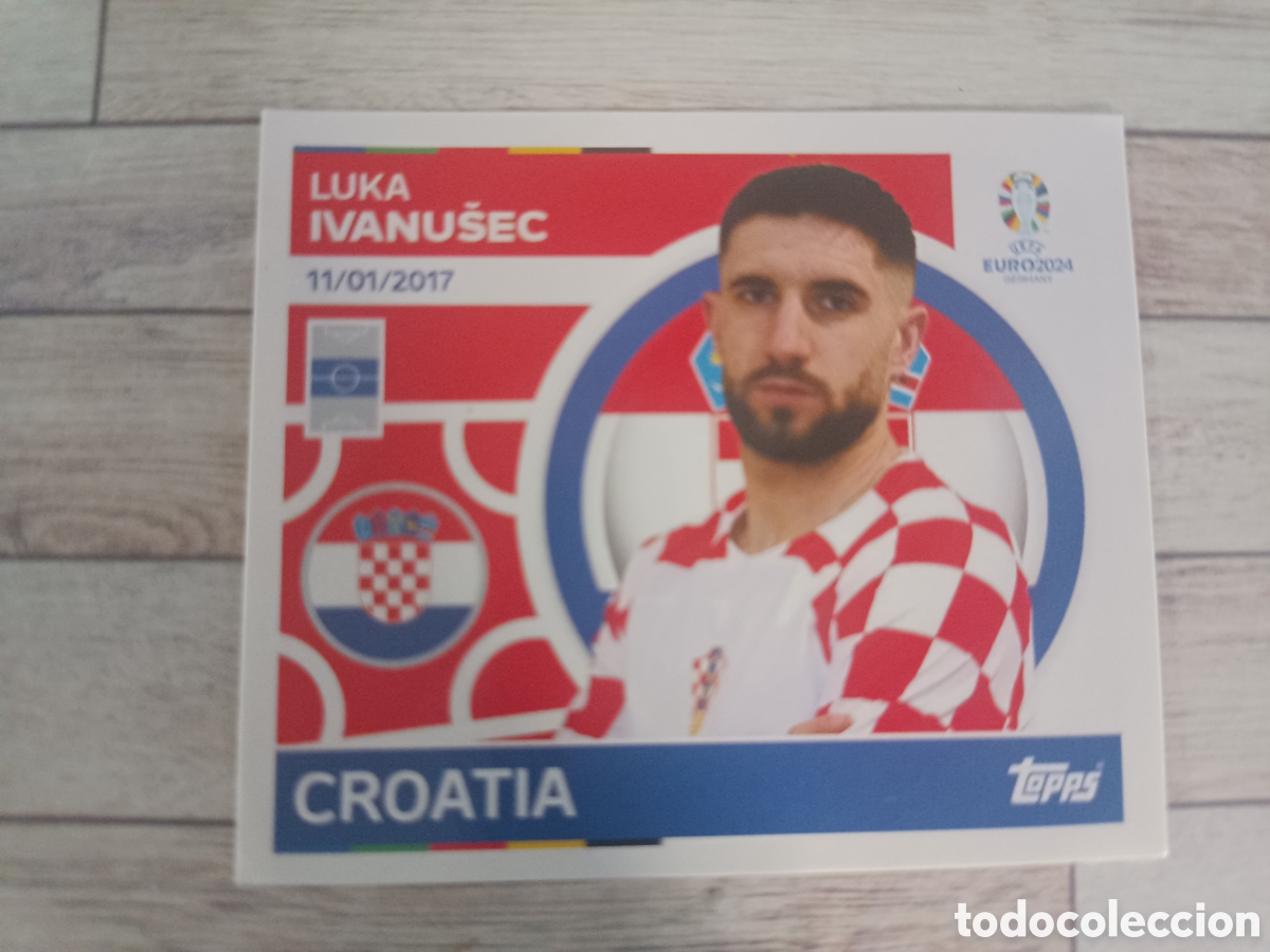 Cartes &agrave; collectionner de Football: CRO 16 LUKA IVANUSEC CROACIA CRO16 TOPPS STICKER GERMANY EURO 2024