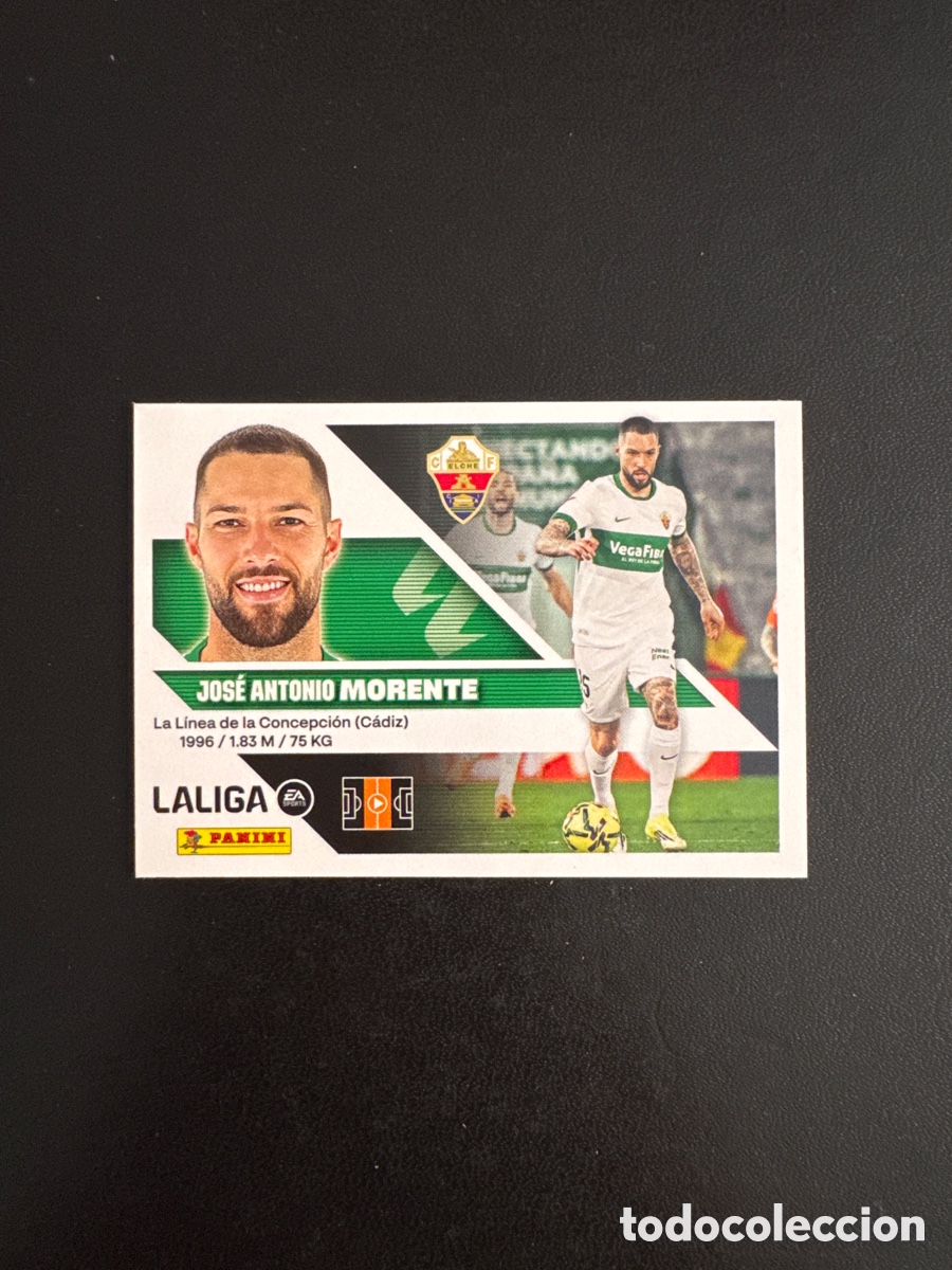Cromos de f&uacute;tbol: MORENTE ELCHE NUMERO 16 LIGA ESTE 2026 2027