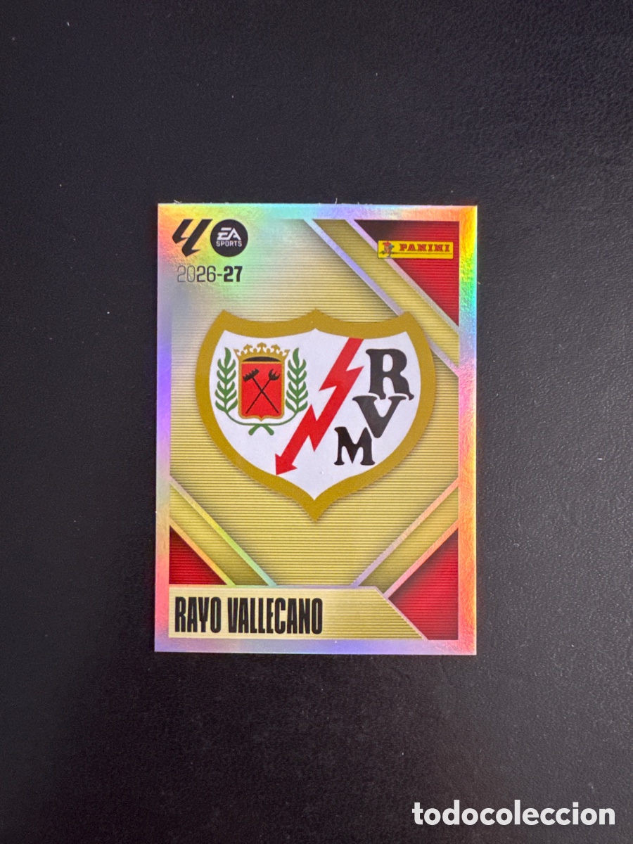Cromos de f&uacute;tbol: ESCUDO RAYO VALLECANO NUMERO 1 LIGA ESTE 2026 2027