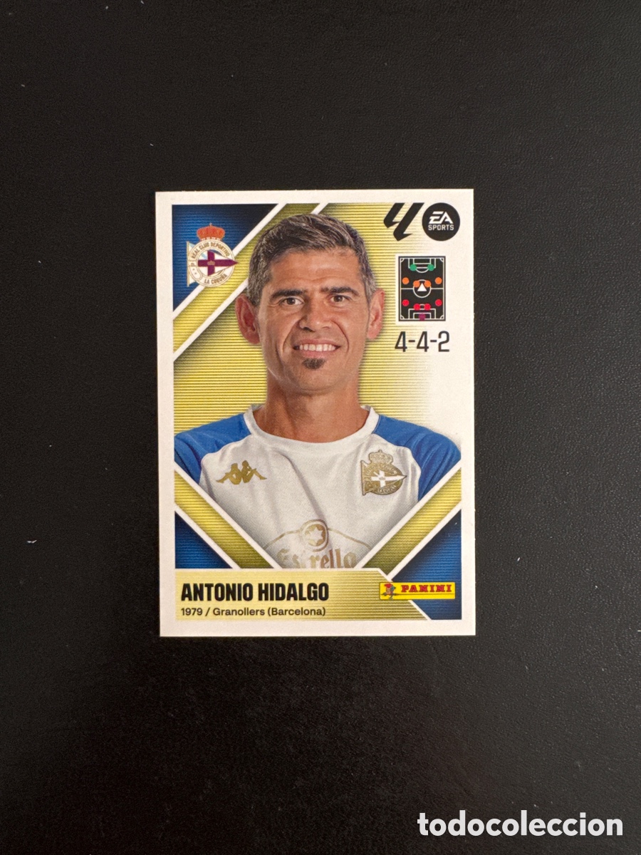 Cromos de f&uacute;tbol: ANTONIO HIDALGO ENTRENADOR NUMERO 2 LIGA ESTE 2026 2027