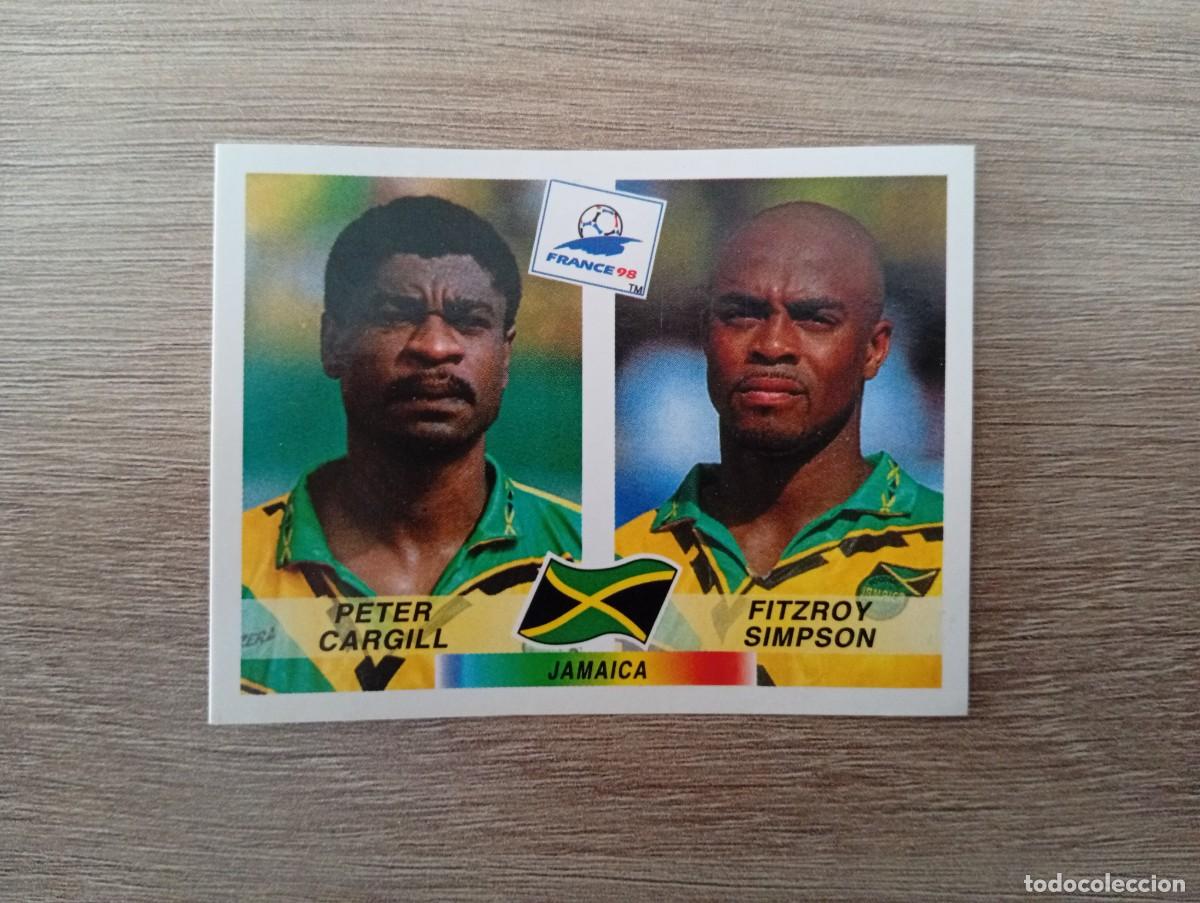 Cromos de f&uacute;tbol: CARGILL SIMPSON 557 JAMAICA PANINI FRANCIA 1998 98 SIN PEGAR NUNCA PEGADO