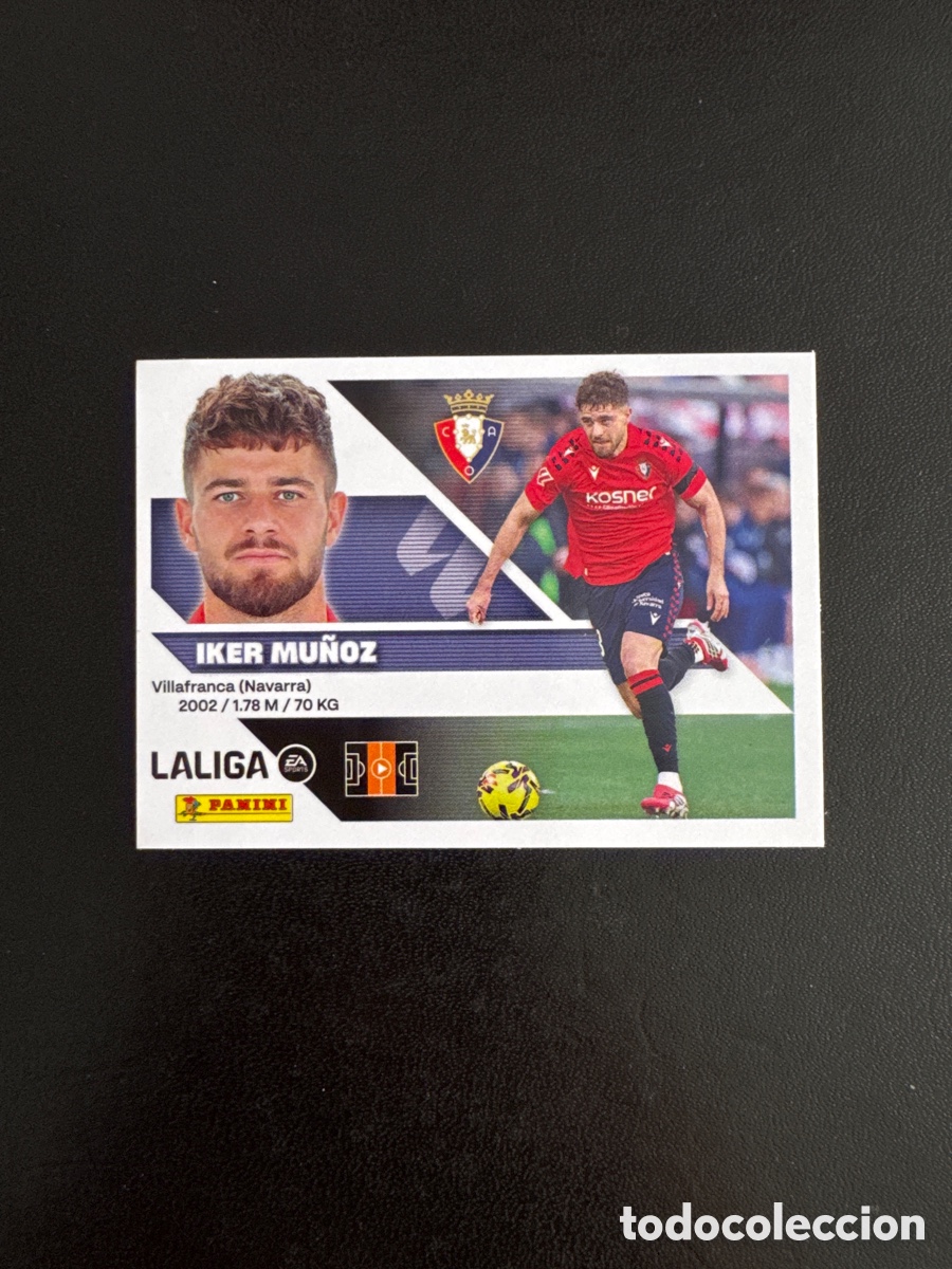 Cromos de f&uacute;tbol: IKER MU&Ntilde;OZ OSASUNA N&Uacute;MERO 13B LIGA ESTE 2026 2027
