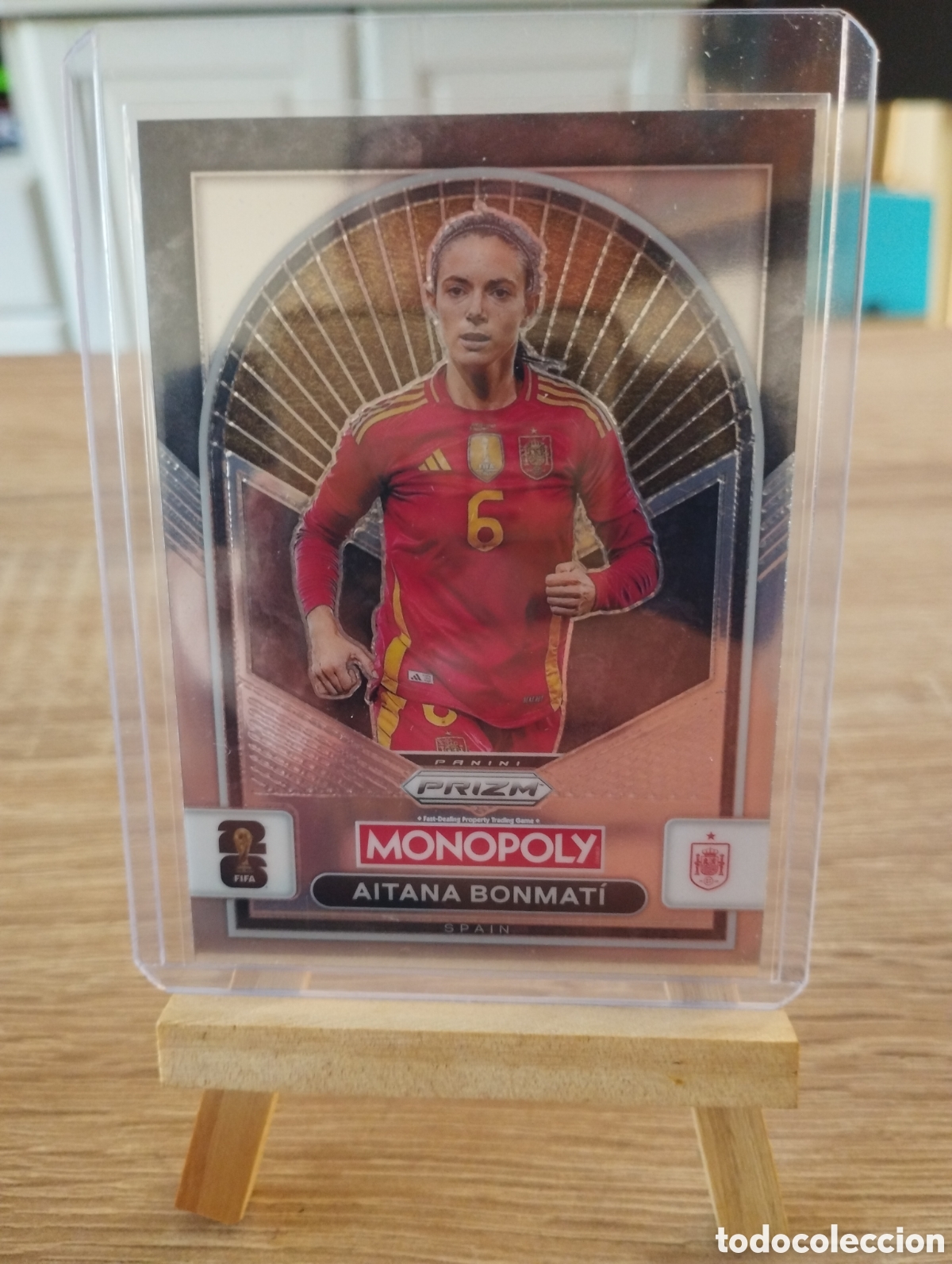 Cromos de f&uacute;tbol: Carta Panini Prizm Monopoly Aitana Bonmat&iacute; con Espa&ntilde;a