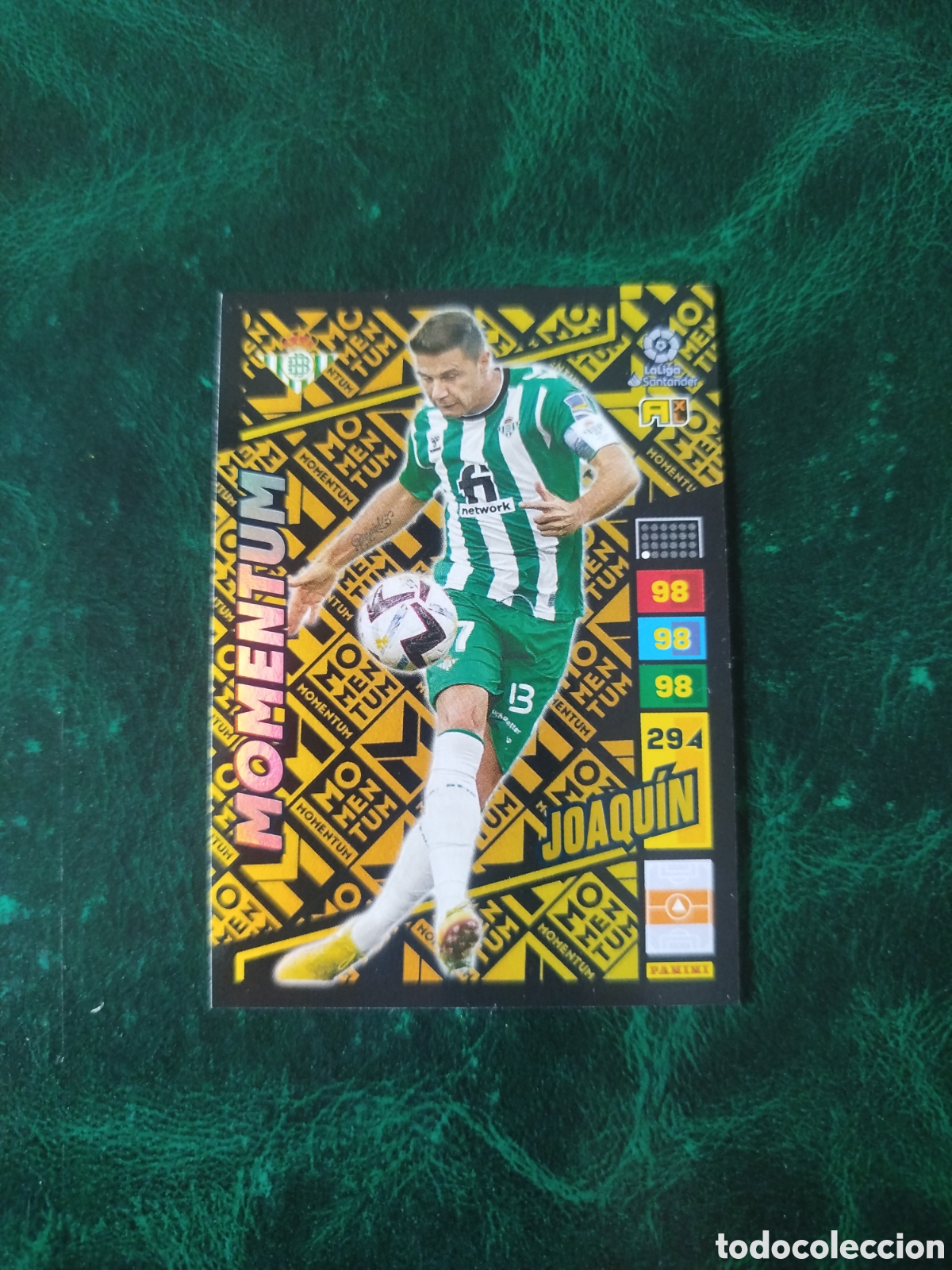 Cromos de f&uacute;tbol: ADRENALYN 2022/23.R.Betis.Joaqu&iacute;n (MOMENTUM).