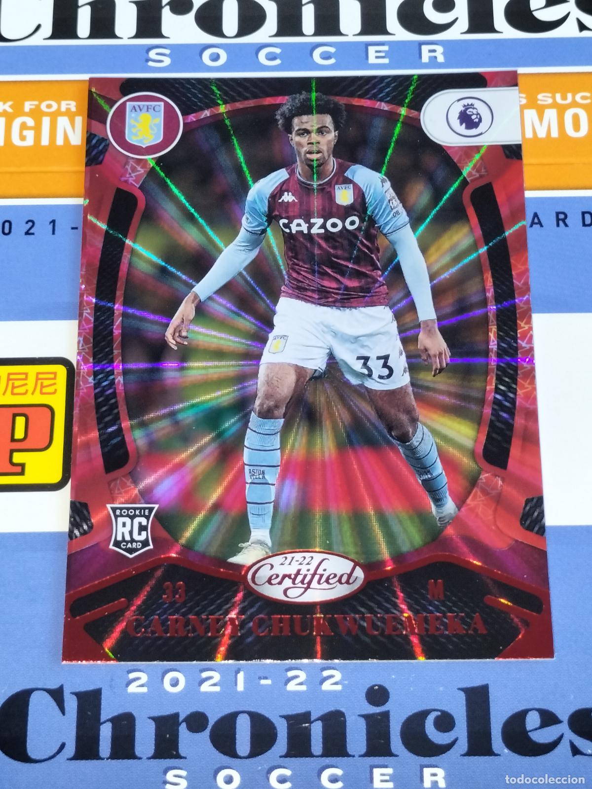Cromos de f&uacute;tbol: 142 CARNEY CHUKWUEMEKA ASTON VILLA CARD CHRONICLES CERTIFIED PREMIER SOCCER 2021 2022 21 22 PANINI