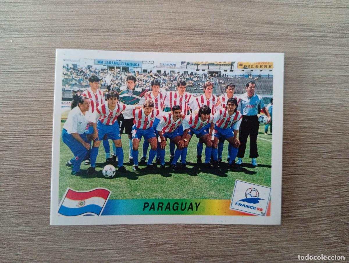 Cromos de f&uacute;tbol: ALINEACION PARAGUAY 263 PANINI FRANCIA 1998 98 SIN PEGAR NUNCA PEGADO
