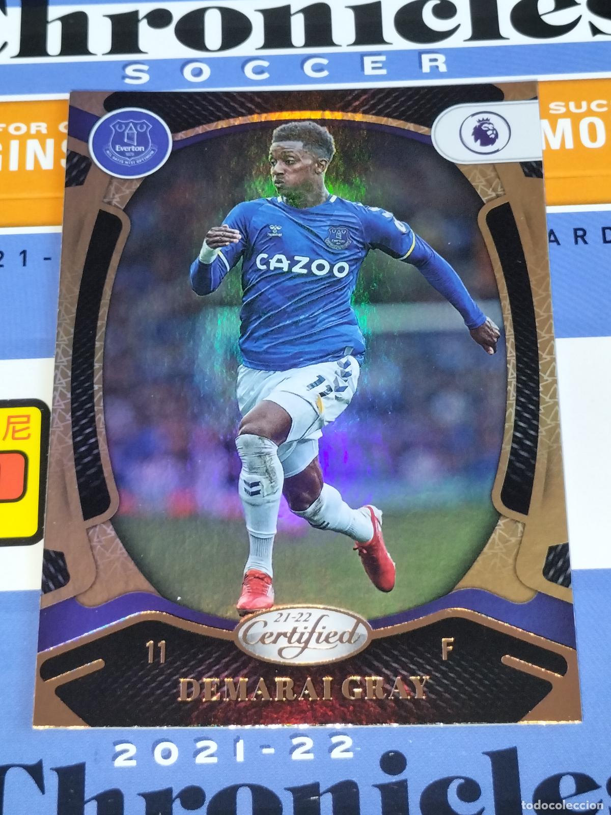 Cromos de f&uacute;tbol: N&ordm; 147 DEMARAI GRAY EVERTON CARD CHRONICLES CERTIFIED PREMIER SOCCER 2021 2022 21 22 PANINI