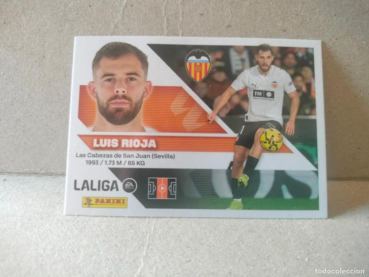 Cromos de f&uacute;tbol: CROMO FUTBOL 26-27 VALENCIA LUIS RIOJA PANINI ESTE N&Uacute;MERO 14