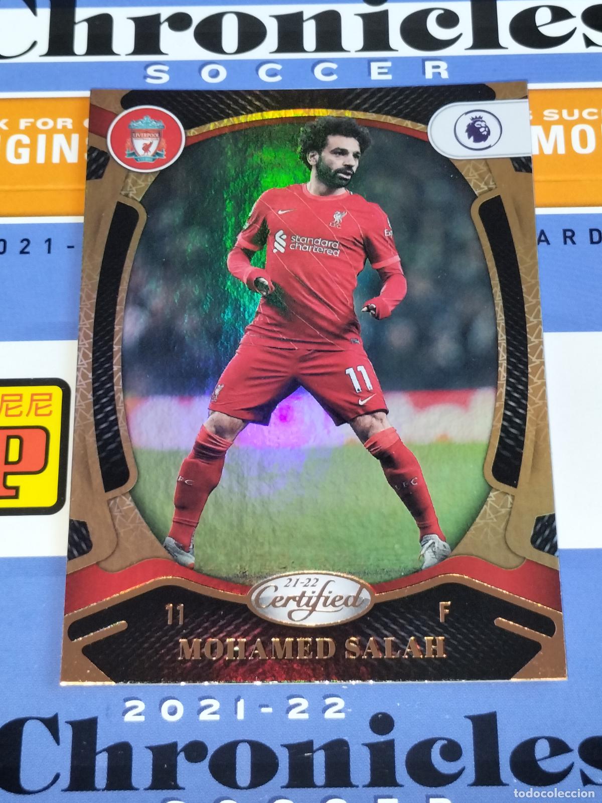 Cromos de f&uacute;tbol: N&ordm; 152 MOHAMED SALAH LIVERPOOL CARD CHRONICLES CERTIFIED PREMIER SOCCER 2021 2022 21 22 PANINI