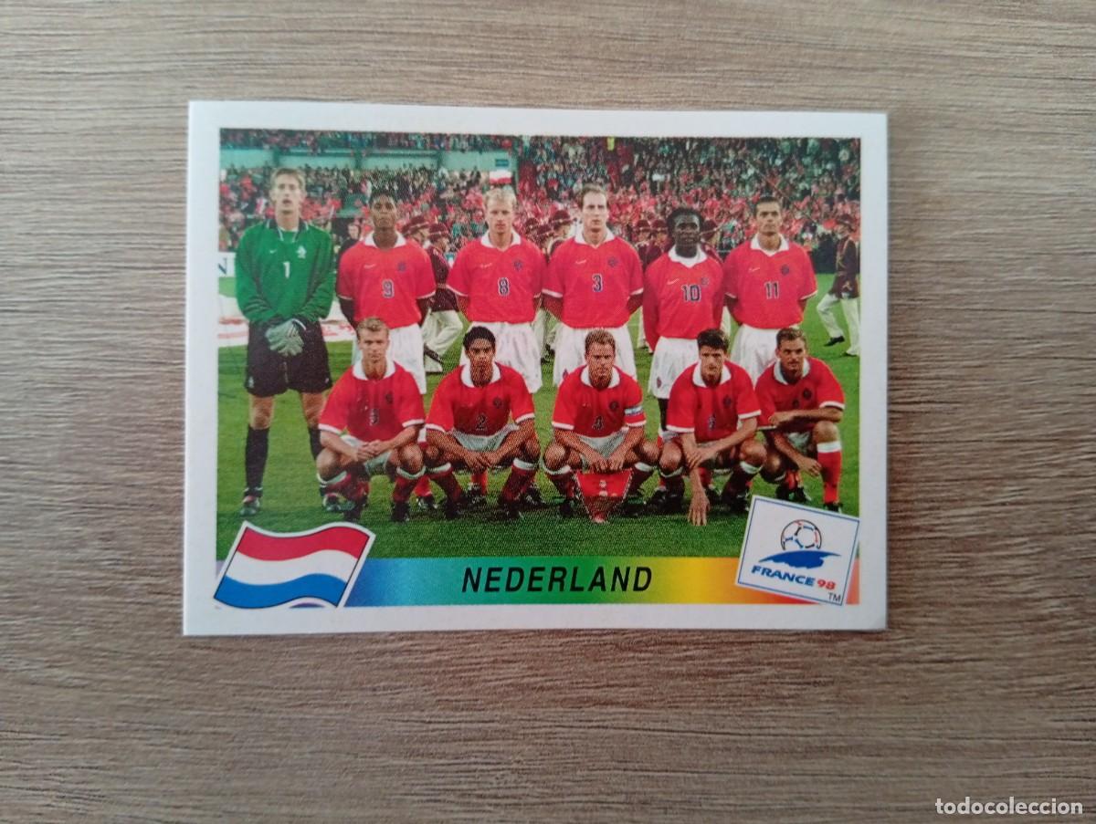 Cromos de f&uacute;tbol: ALINEACION HOLANDA 299 PANINI FRANCIA 1998 98 SIN PEGAR NUNCA PEGADO