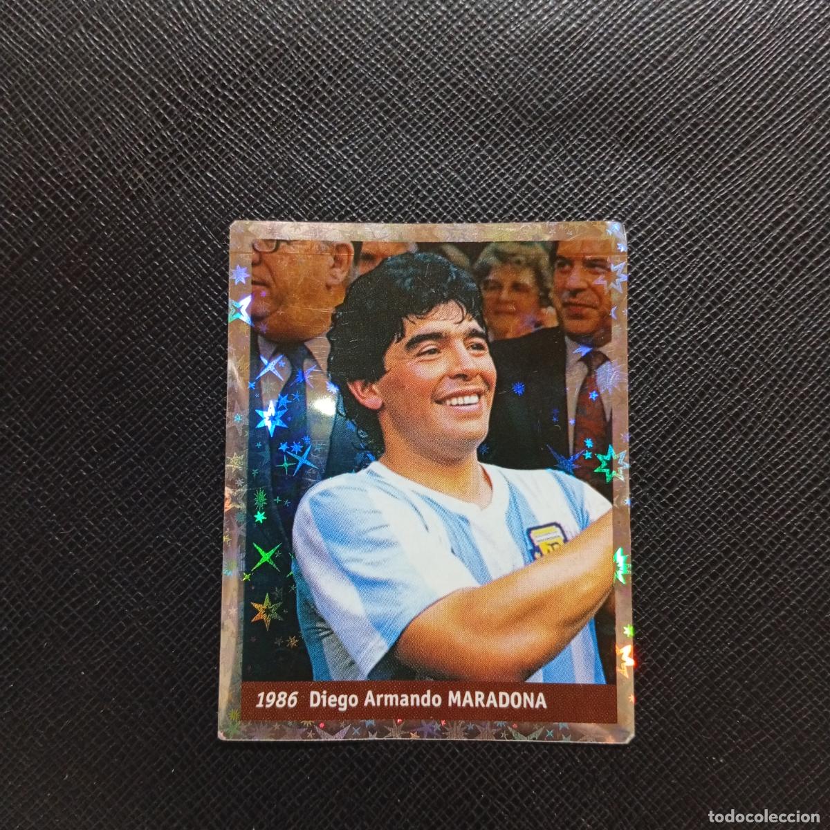 Cromos de f&uacute;tbol: 13 MARADONA ARGENTINA 1986 DS FRANCIA 1998 MUNDIAL WORLD CROMO FUTBOL 98 - SIN PEGAR (MD06/07) PG53
