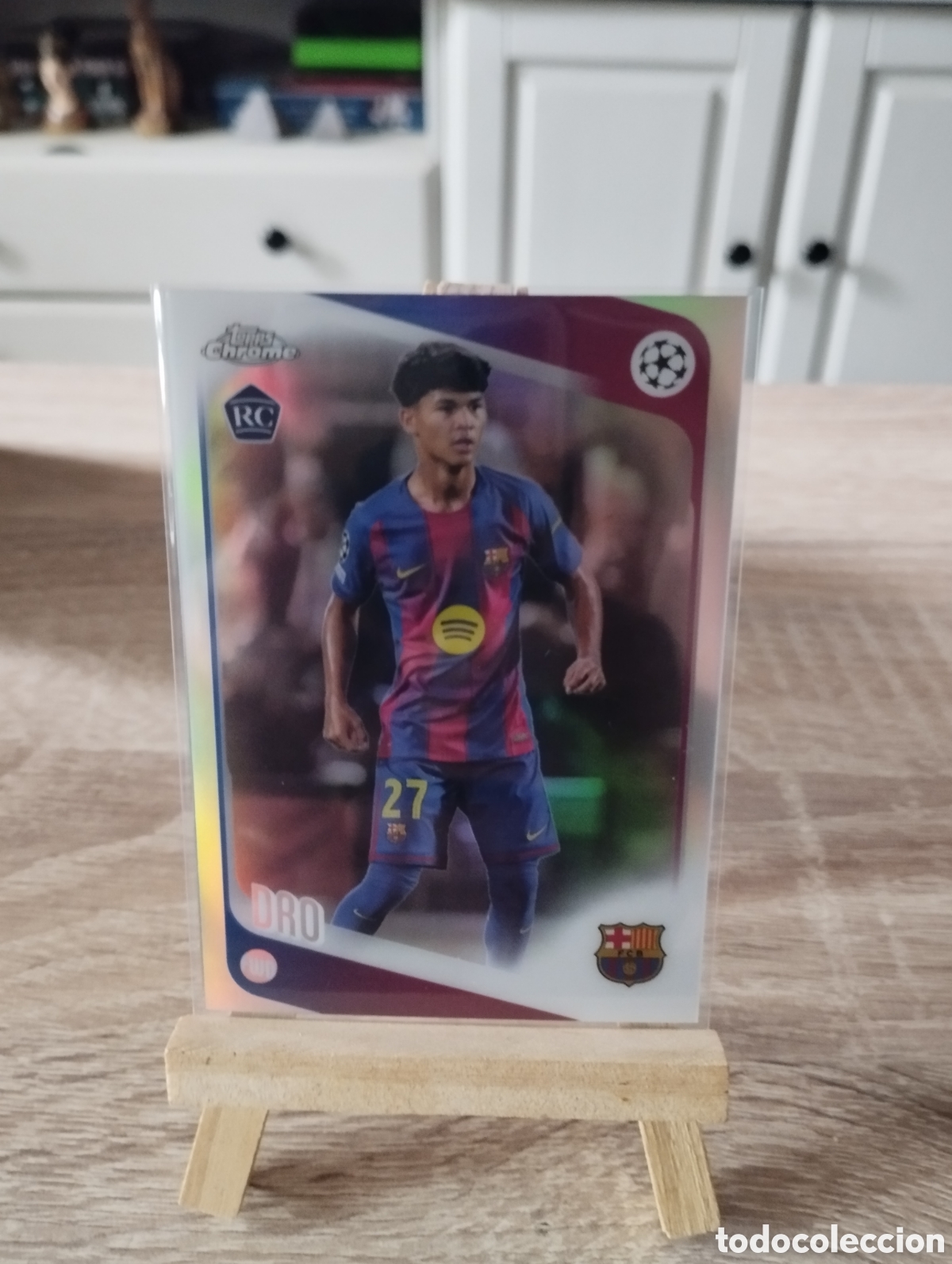 Cromos de f&uacute;tbol: Carta Topps Rookie Card Refractor de Dro con el FC Barcelona