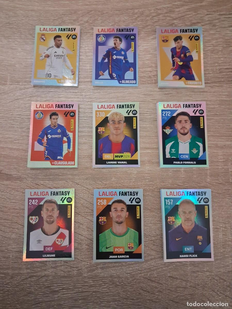 Cromos de f&uacute;tbol: Ediciones Este 2026 2027 26 27 Lote LaLiga Fantasy Completo 9 cromos
