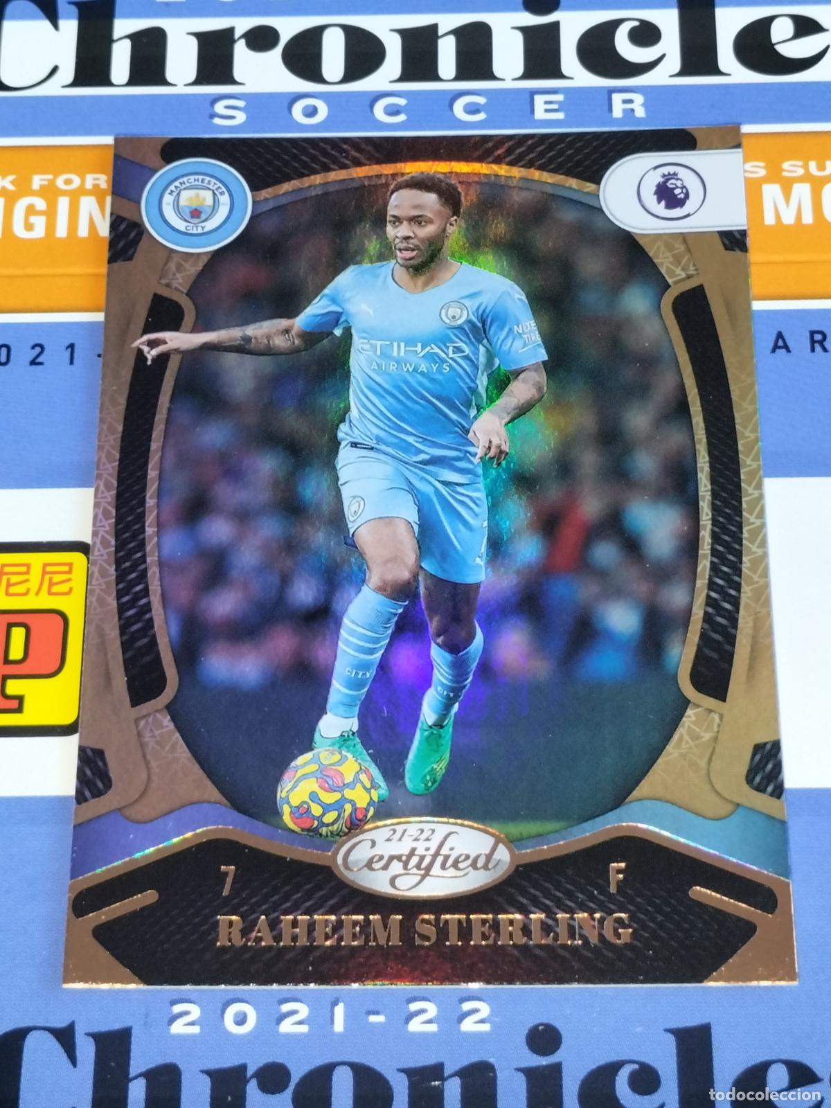 Cromos de f&uacute;tbol: 156 RAHEEM STERLING MANCHESTER CITY CARD CHRONICLES CERTIFIED PREMIER SOCCER 2021 2022 21 22 PANINI
