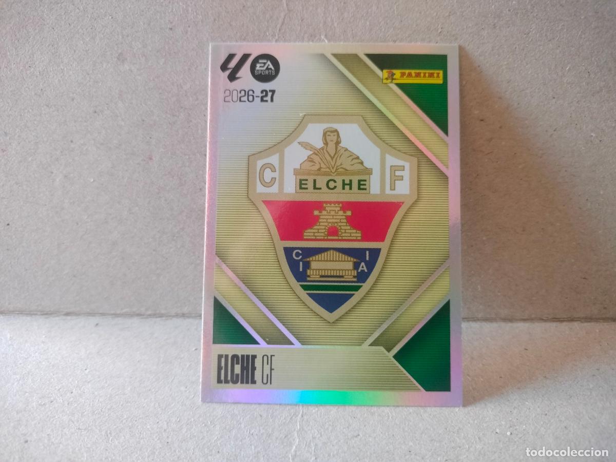 Cromos de f&uacute;tbol: CROMO FUTBOL 26-27 ESCUDO ELCHE PANINI ESTE N&Uacute;MERO 1