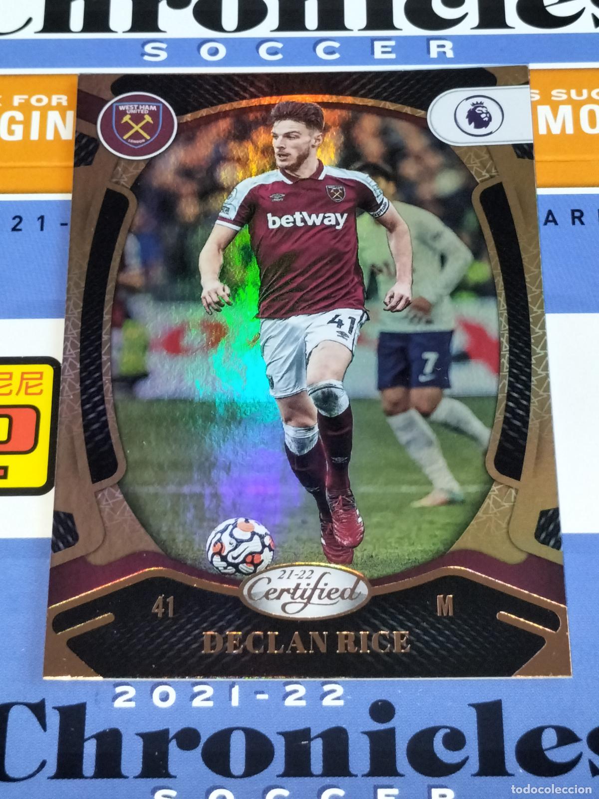 Cromos de f&uacute;tbol: 157 DECLAN RICE WEST HAM UNITED CARD CHRONICLES CERTIFIED PREMIER SOCCER 2021 2022 21 22 PANINI