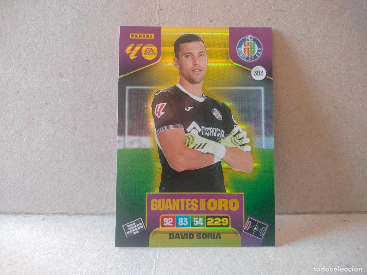 Cromos de f&uacute;tbol: CROMO FUTBOL 25-26 ADRENALYN XL GETAFE DAVID SORIO GUANTES DE ORO N&Uacute;MERO 383 PANINI