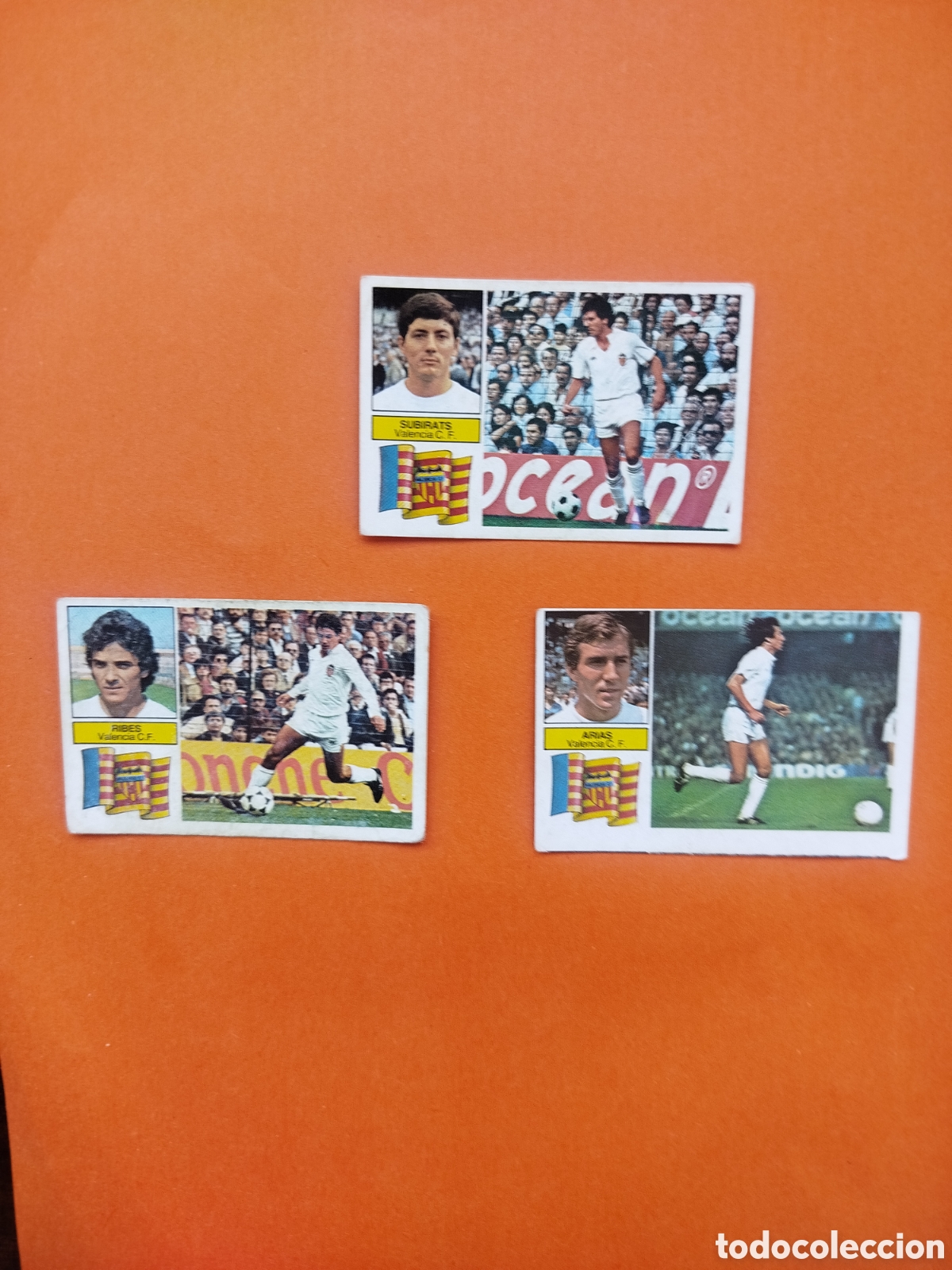 Cromos de f&uacute;tbol: 3 CROMOS VALENCIA SIN LEGAR LIGA ESTE 82-83