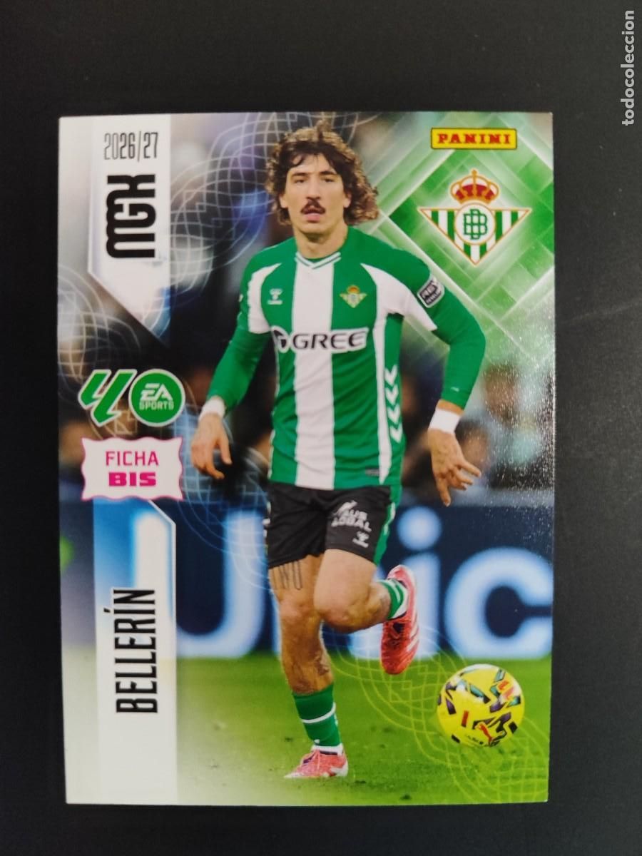 Cromos de f&uacute;tbol: MEGACRACKS 26/27 CARD FICHA BIS BELLERIN REAL BETIS # 94BIS PANINI