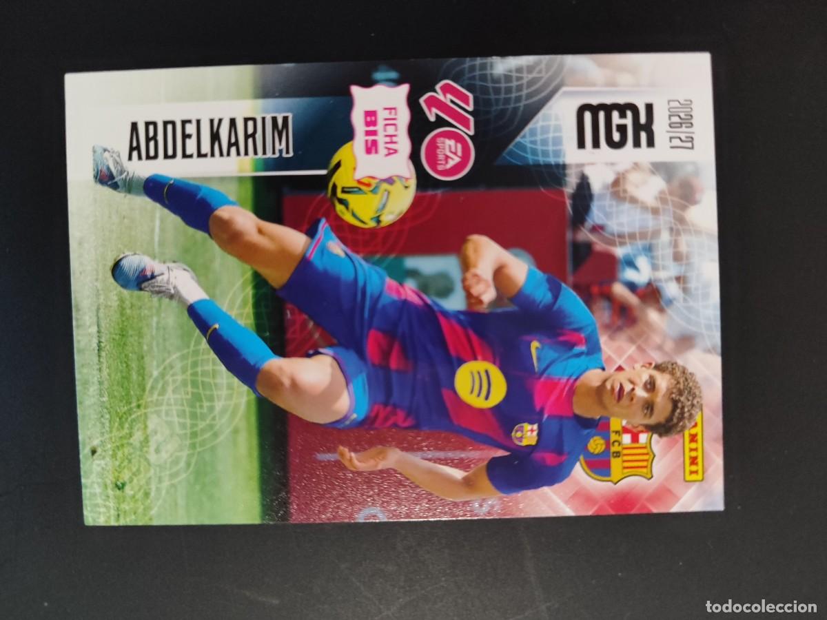 Cromos de f&uacute;tbol: MEGACRACKS 26/27 CARD FICHA BIS ABDELKARIM FC BARCELONA ROOKIE # 90BIS PANINI