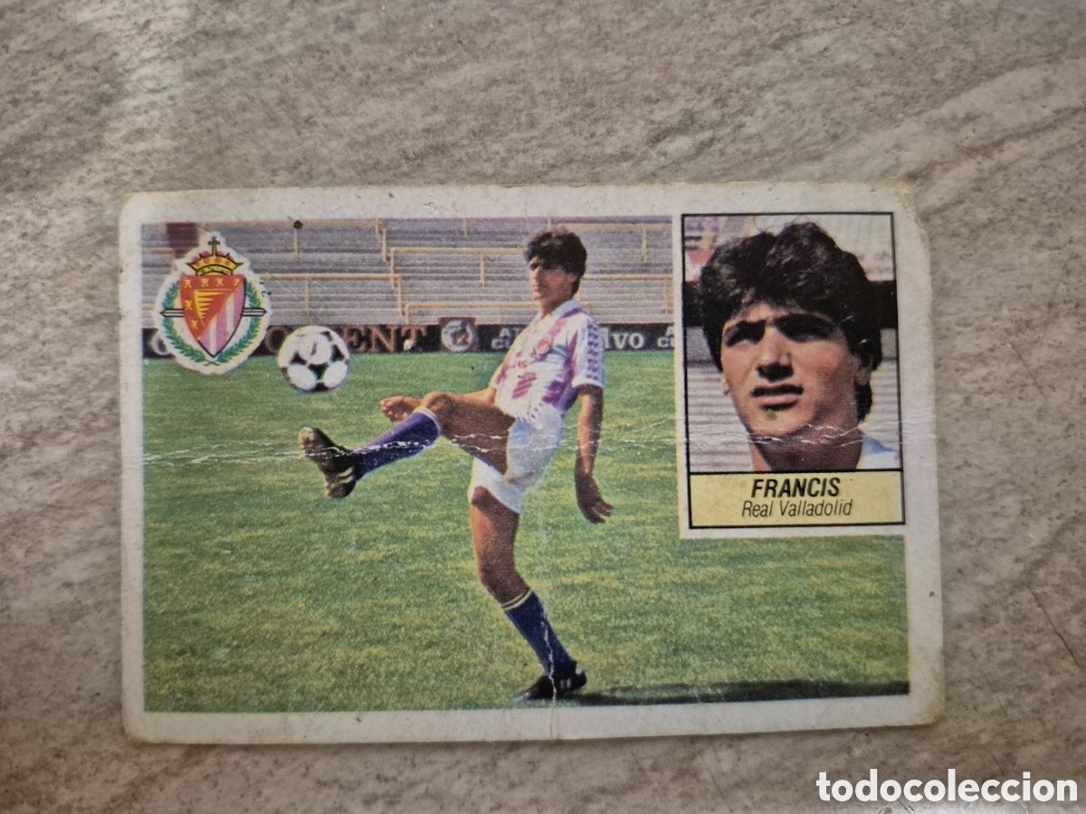 Cromos de f&uacute;tbol: Cromo Francis Valladolid ultimo fichaje 7 Este 84 85 nunca pegado