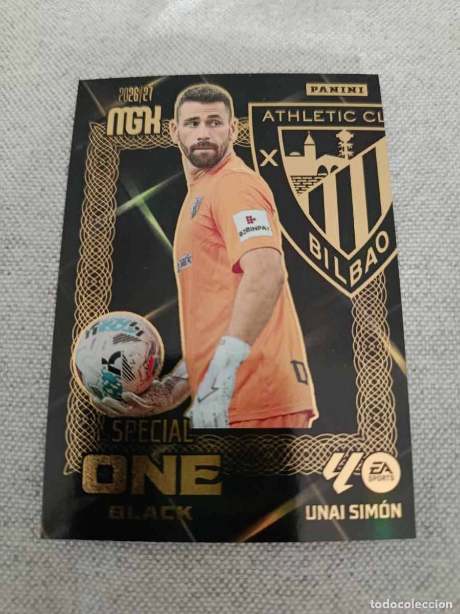 Cromos de f&uacute;tbol: Megacracks 26/27. Unai Sim&oacute;n. Athletic Club. Special one black.
