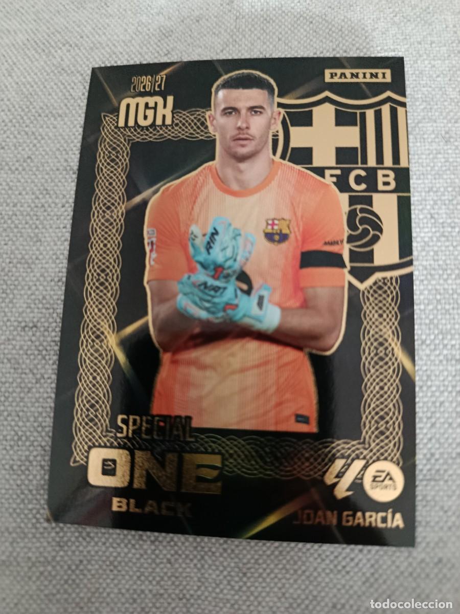 Cromos de f&uacute;tbol: Megacracks 26/27. Joan Garc&iacute;a. Barcelona. Special one black.
