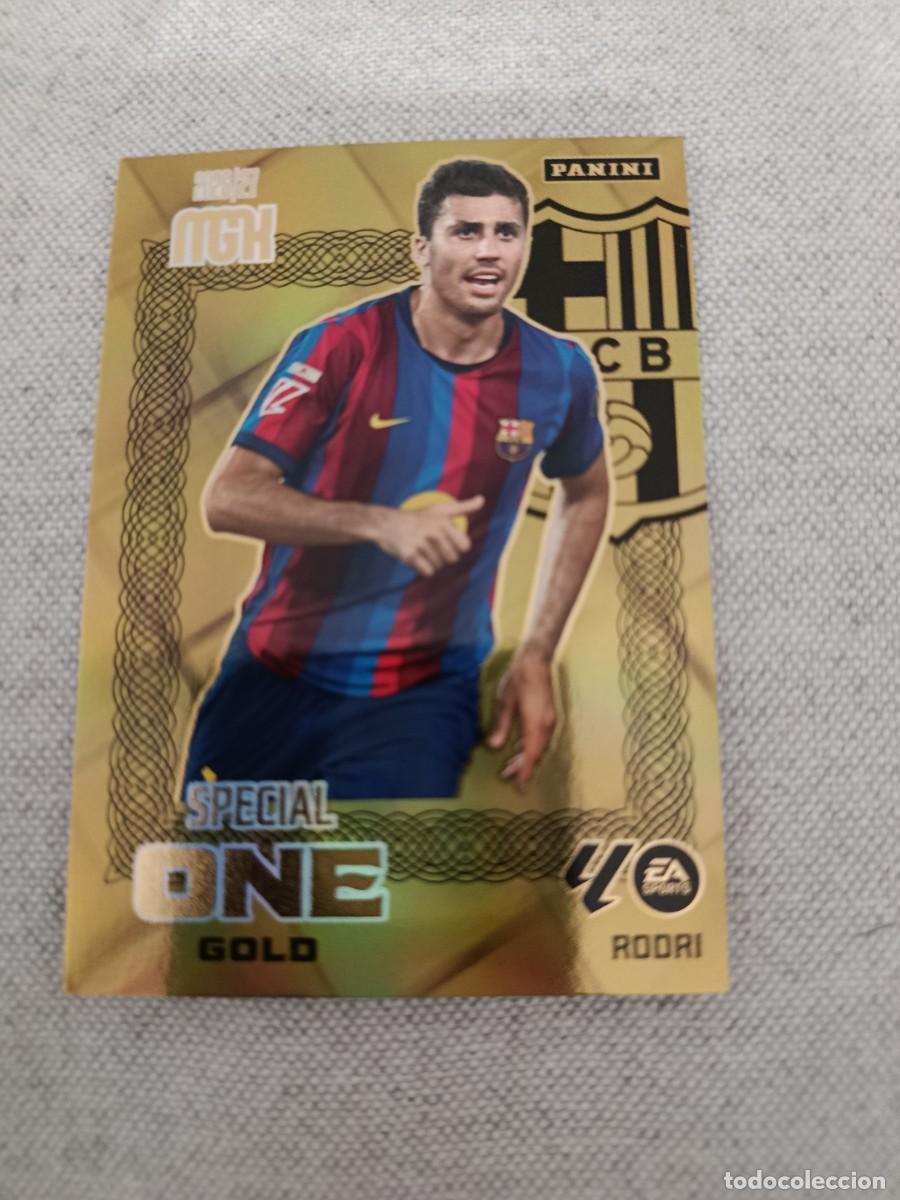 Cromos de f&uacute;tbol: Megacracks 26/27. Rodri. Barcelona. Special one gold.