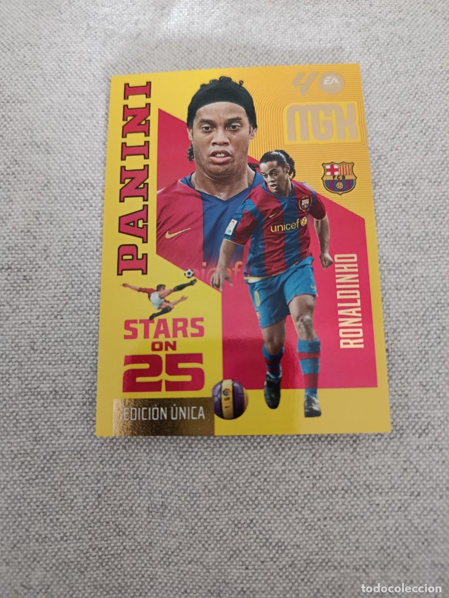 Fu&szlig;ball-Sticker: Megacracks 26/27. 436- Ronaldinho. Barcelona. Stars on 25.