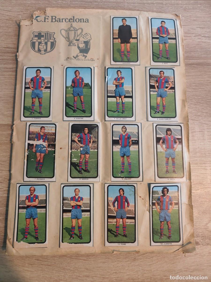 Cromos de f&uacute;tbol: Dif&iacute;cil &Aacute;lbum sin tapas Campeonato nacional 1974-75