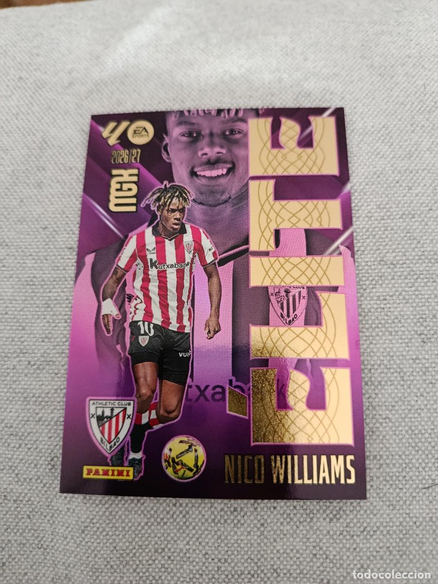 Cromos de f&uacute;tbol: Megacracks 26/27. 12- Nico Williams. Athletic de Bilbao. Elite.
