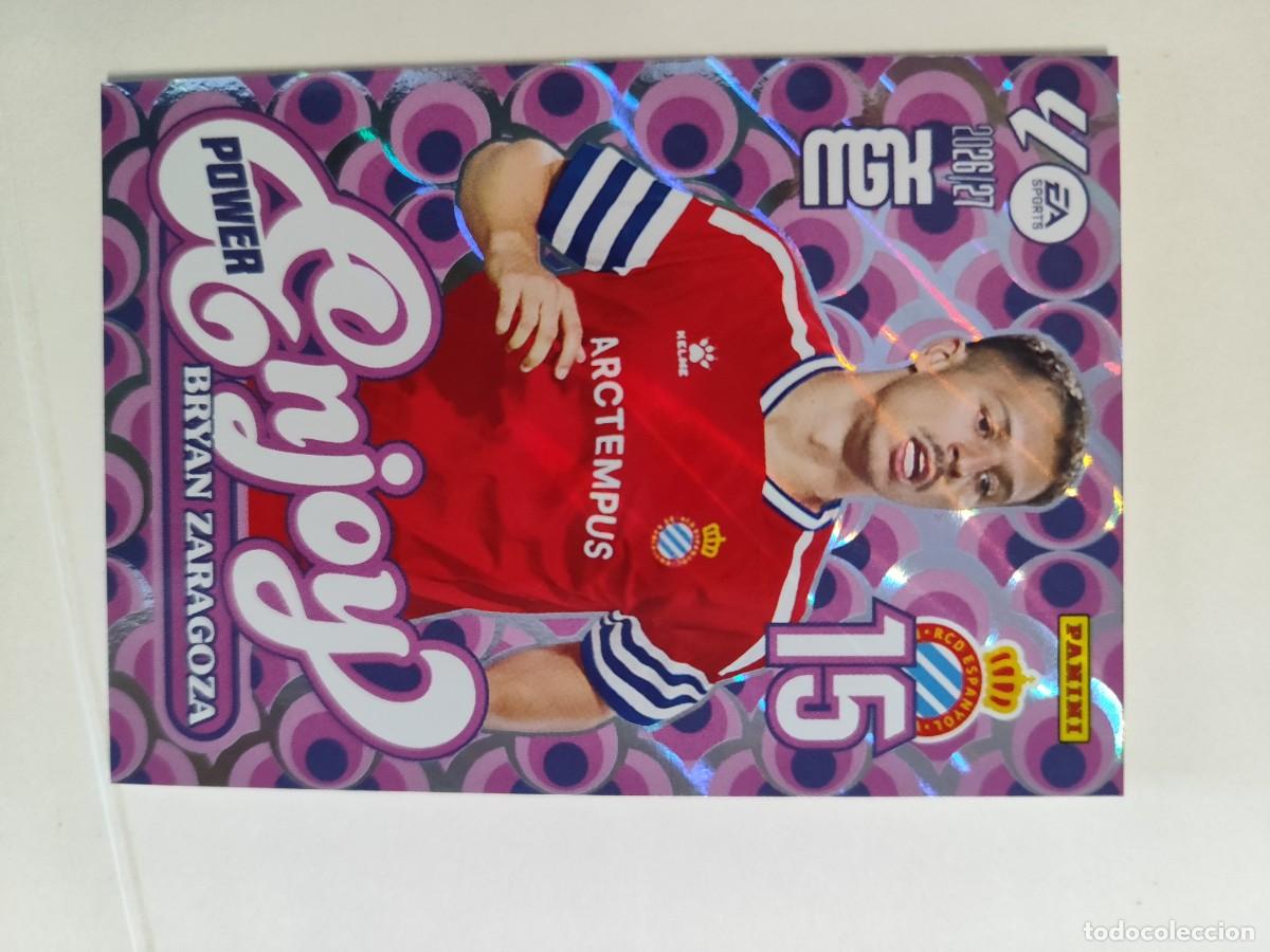Cromos de f&uacute;tbol: MEGACRACKS 26/27 CARD ENJOY POWER BRYAN ZARAGOZA RCD ESPA&Ntilde;OL # 517P PANINI