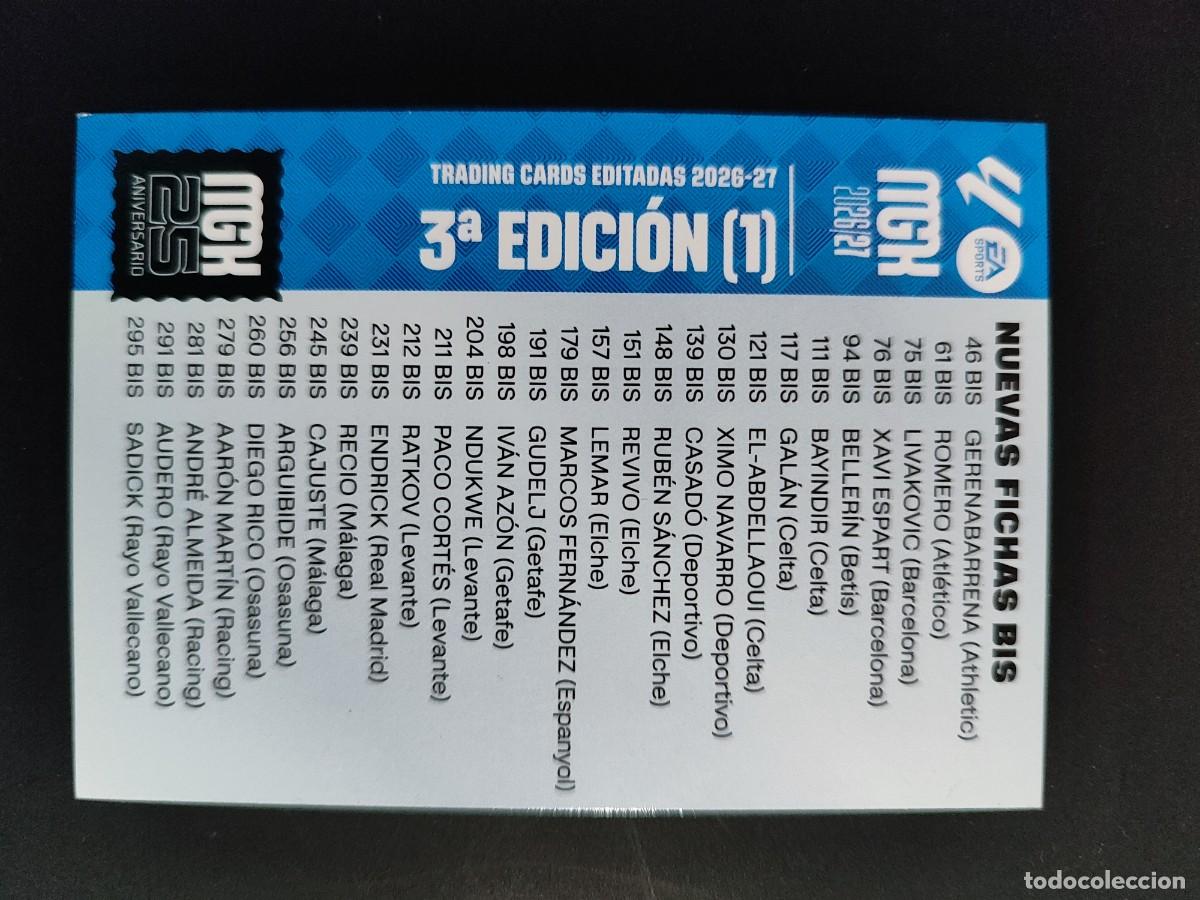 Cromos de f&uacute;tbol: MEGACRACKS 26/27 CARD INDICE 3&ordf; EDICION (1) # PANINI