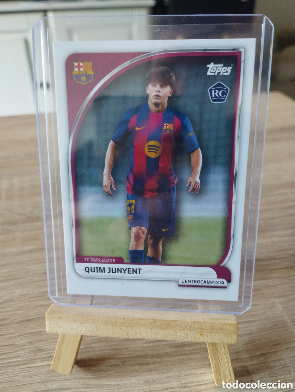 Cromos de f&uacute;tbol: Carta Topps Rookie de Quim Junyent con el FC Barcelona